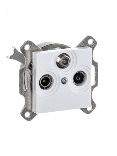 Розетка TV-R-SAT Levit единственная бел. ABB 2CHH083303A6003 фото 4