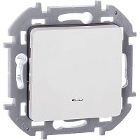 Переключатель 1-кл. Inspiria 10А IP20 250В 10AX с подсветкой/индикацией механизм бел. IEK 673660