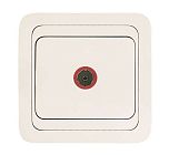 Розетка телевизионная TV 1-м СП Mimoza 16А IP20 бел./бел. Makel 12007