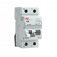 Выключатель автоматический дифференциального тока 2п D 10А 300мА тип AC 6кА DVA-6 Averes EKF rcbo6-1pn-10D-300-ac-av