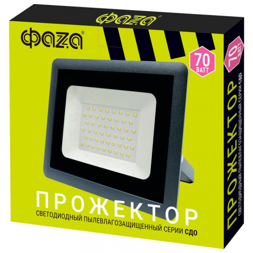 Прожектор светодиодный СДО-10 70Вт 6500К IP65 230В ДО GR ФАZА 5032859 фото 6