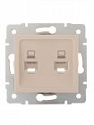 Розетка компьютерная 2-м СП Karina RJ45 механизм крем. LEZARD 707-0388-141