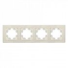 Рамка 4-м Афина фактурная универс. слоновая кость (ivory) Universal A10046-I