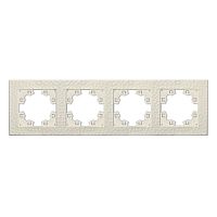 Рамка 4-м Афина фактурная универс. слоновая кость (ivory) Universal A10046-I