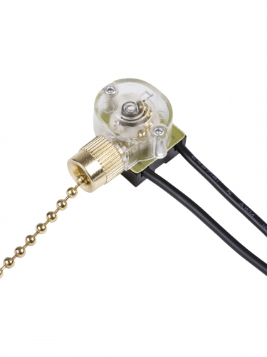 Сонетка-выключатель для бра с цепочкой 3А 250В золото TDM фото 3