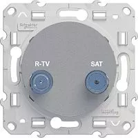 Механизм розетки СП R-TV-SAT Odace алюм. SchE S53R454