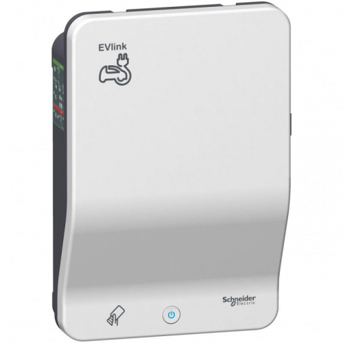Станция зарядная EVLINK 7/22кВт розетка T2S+розетка+RFID SchE EVB1A22P4ERI