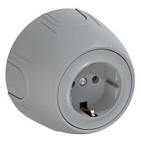 Розетка Rotondo с заземл. винтов. контакты сер. OneKeyElectro 7700874