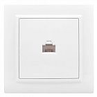 Розетка компьютерная 1-м СП Минск RJ45 бел. Basic EKF ERK01-035-10