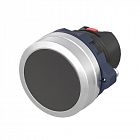 Кнопка плоская без фиксации алюм. кольцо черн. DKC M22P-FMBLA