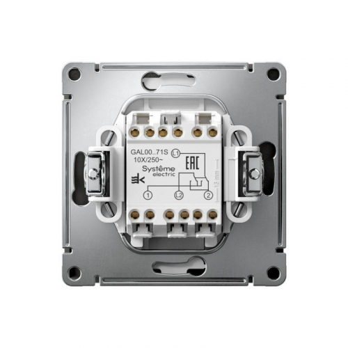 Переключатель перекрестный ArtGallery 10AX быстрозажим. клем. механизм базальт SE GAL001471S фото 6