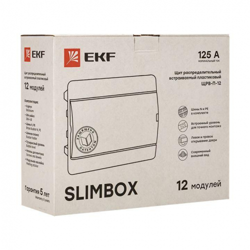 Щит ЩРВ-П-12 "SlimBox" IP41 бел. дверца PROxima EKF sb-v-12w фото 4