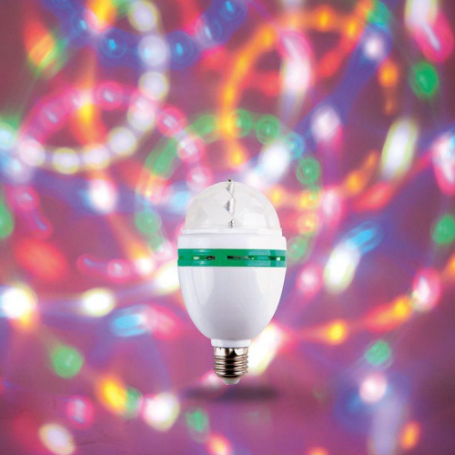 Лампа светодиодная "Диско" 6Вт 3LED RGB E27 230В IP20 80х80х195мм Neon-Night 601-253 фото 2