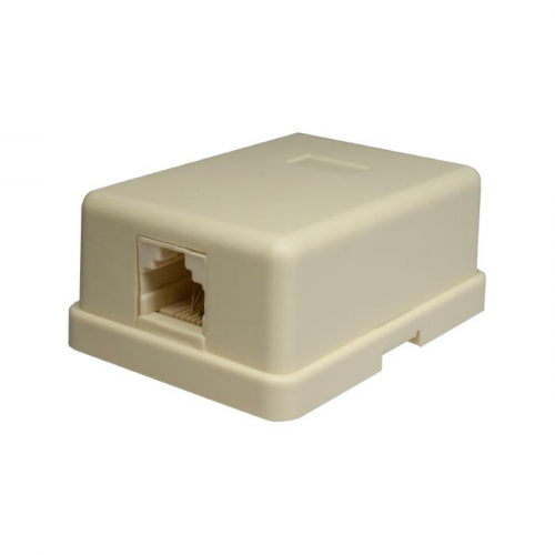 Розетка компьютерная 6P4C (RJ-11) 1 порт бел. SUPRLAN 10-0305 фото 2