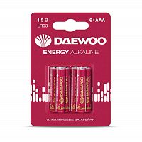 Элемент питания алкалиновый AAA/LR03 1.5В Energy Alkaline BL- 6 (блист. 6шт) DAEWOO 5057081