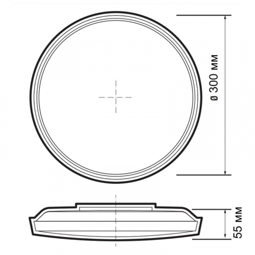 Светильник светодиодный декоративный PPB OPAL 36Вт 4000К IP20 BL d300X55 JazzWay 5065376 фото 7