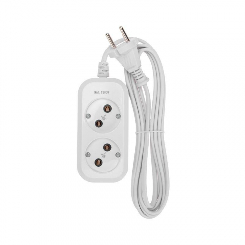 Удлинитель 2х3м без заземл. 2х0.75 бел. PROCONNECT 13-4201 фото 3