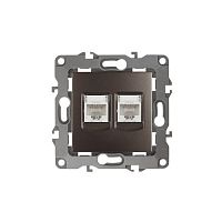 Розетка компьютерная 2-м Эра12 RJ45 12-3108-13 бронз. Эра Б0019355