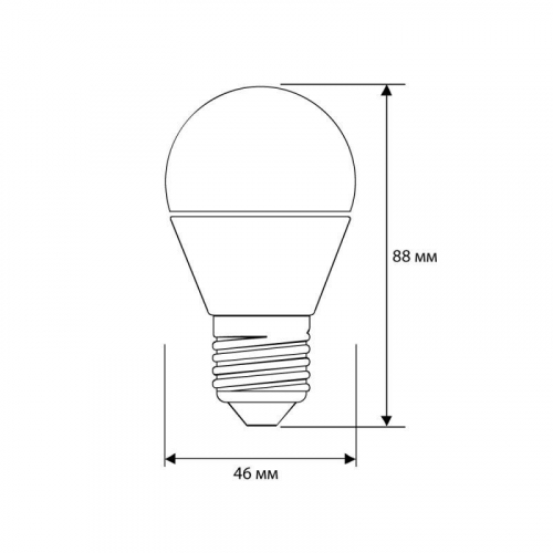 Лампа светодиодная LED8-G45/865/E27 8Вт шар матовая 6500К холод. бел. E27 220В Camelion 13373 фото 2
