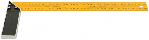 Угольник столярный усиленный 400мм желт. FIT 19440 фото 4