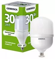 Лампа светодиодная HP 30Вт 4000К E27 230В GENERICA LL-HP-30-230-40-E27-G