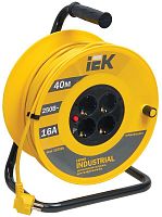 Удлинитель на катушке 4х40м с заземл. 16А IP20 Industrial УК40 3х1.5 термозащита IEK WKP15-16-04-40