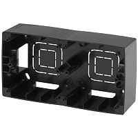 Коробка наклад. монтажа 2 поста Эра12 черн. 12-6102-06 ЭРА Б0043175