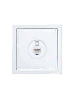 Розетка компьютерная 1-м СП ZIMA IP20 механизм бел. LEZARD 704-0288-140