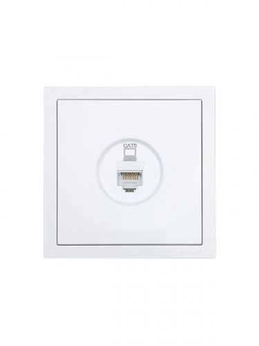 Розетка компьютерная 1-м СП ZIMA IP20 механизм бел. LEZARD 704-0288-140