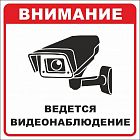 Знак безопасности "Ведется видеонаблюдение" 200х200мм пленка самоклеящаяся EKF an-6-01