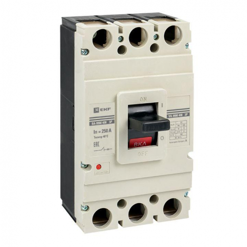 Выключатель автоматический 3п 400/250А 42кА ВА-99М PROxima EKF mccb99-400-250m фото 4