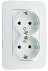Розетка 2-м СП Lillium N 10А с заземл. бел. Makel 55082