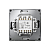Выключатель кнопочный 2-кл. ArtGallery 10AX быстрозажим. клем. механизм карбон SE GAL001017S