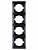 Рамка 4-х постовая вертикальная графит "Лама" TDM