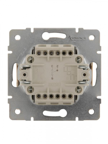 Переключатель проходной 1-кл. СП Rain IP20 механизм крем. LEZARD 703-0388-105 фото 2