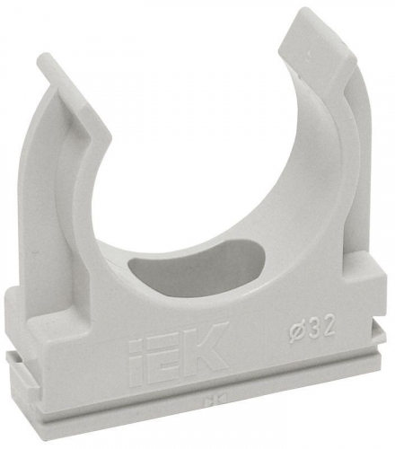 Держатель для труб (клипса) CF50 с защелкой IEK CTA10D-CF50-K41-025