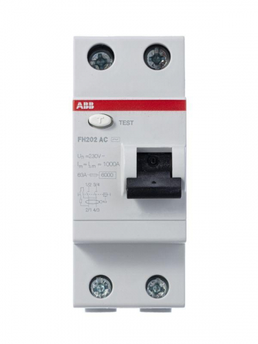 Выключатель дифференциального тока (УЗО) 2п 25А 300мА тип AC FH202AC-25/0.3 2мод. ABB 2CSF202003R3250 фото 3