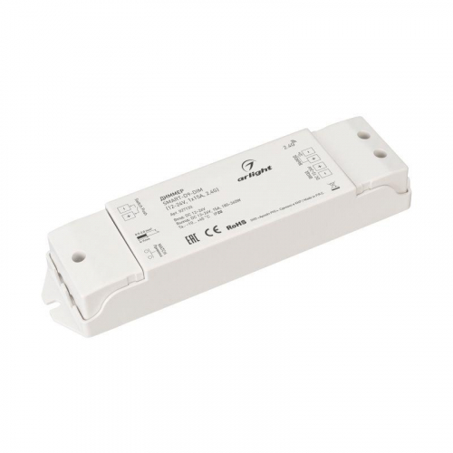 Диммер Smart-D9-DIM 12-24В 1х15А 2.4G IP20 пластик Arlight 027133