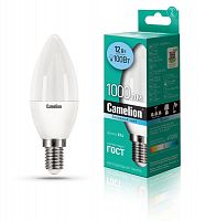 Лампа светодиодная LED12-C35/845/E14 12Вт свеча матовая 4500К бел. E14 220В Camelion 13689