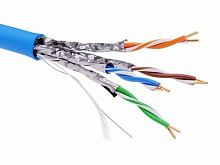 Информационный кабель экранированый U/FTP 4х2 CAT6A, LSZH, синий | RN6AUFLS5BL | DKC