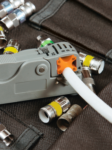 Клещи КЗ-К, зачистка коаксиального кабеля RG-58/59/6/SAT, регулируемые ножи, «МастерЭлектрик» TDM фото 6