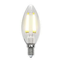Лампа светодиодная LED-C35-5W/WW/E14/CL/MB GLM10TR форма "свеча" прозр. Multibright свет теплый бел. 3000К 100-50-10 упак. картон Uniel UL-00002367