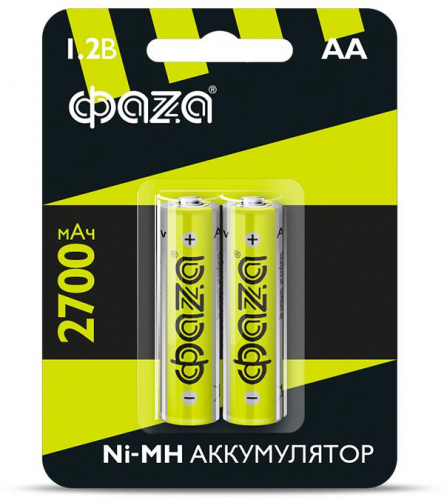 Аккумулятор AA 1.2В Ni-MH 2700мА.ч BL-2 (уп.2шт) ФАZА 5003002