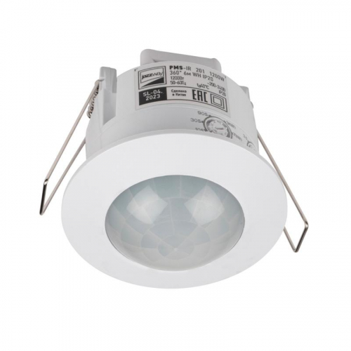 Датчик движения PMS-IR 201 1200Вт 360град. 6м IP20 WH JazzWay 5012950 фото 2