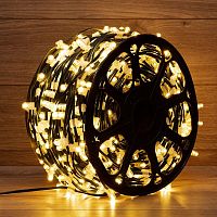 Гирлянда светодиодная "LED ClipLight" 1.5м 665LED тепл. бел. 80Вт 12В IP65 трансф. в компл. провод ПВХ темн. зел. (уп.100м) Neon-Night 325-126
