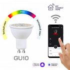 Лампа Умная Connect 5Вт грибовидная прозрачная RGBW GU10 220-240В WIFI EKF slwf-gu10-rgbw