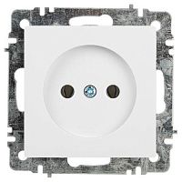 Розетка 1-м СП Accent 6-201-01 16А IP20 250В 2Р AL/CU бел. Intro Б0063653