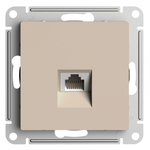 Розетка компьютерная AtlasDesign RJ45 кат.6A механизм песочн. SE ATN001286 фото 3