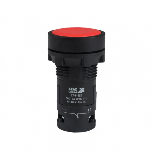Кнопка OptiSignal Compact D22 С7-P-402 красн. 2НЗ XB7NA44 КЭАЗ 362039