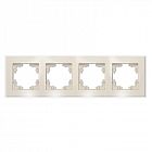 Рамка 4-м Афина стеклянная сл. кость (ivory) UNIVersal 2275